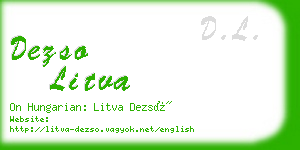 dezso litva business card